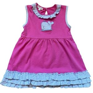 Magnolia Baby Whale Appliqué Pink Dress Size 4